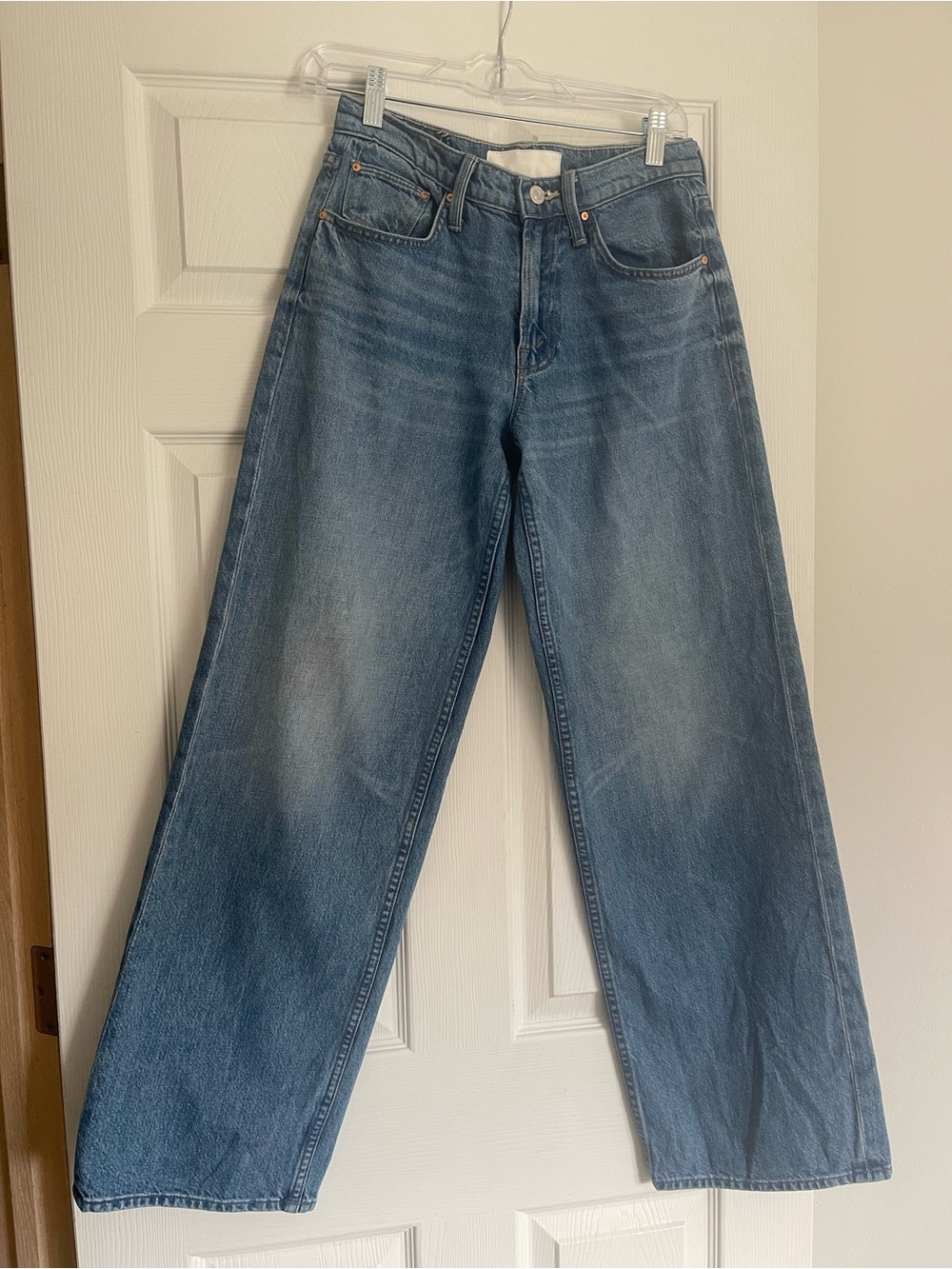 MOTHER Women's Light Blue Straight-Leg Jeans